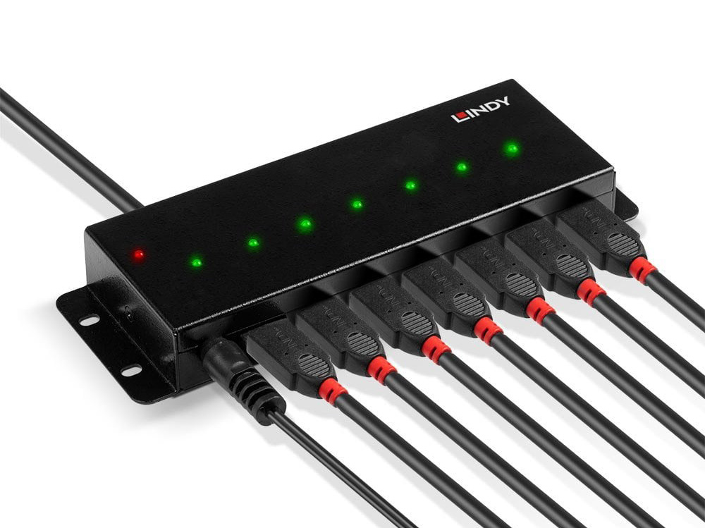 Lindy 42794 7 Port USB 2.0 Metal Hub