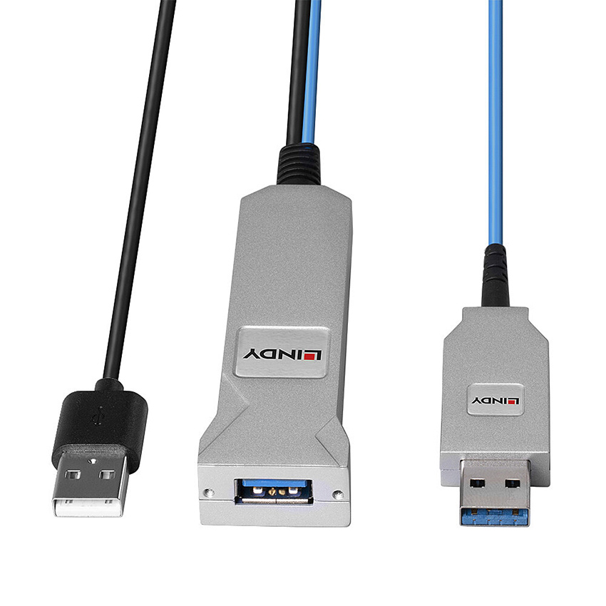 Lindy 43346 100m Fibre Optic USB 3.0 Cable