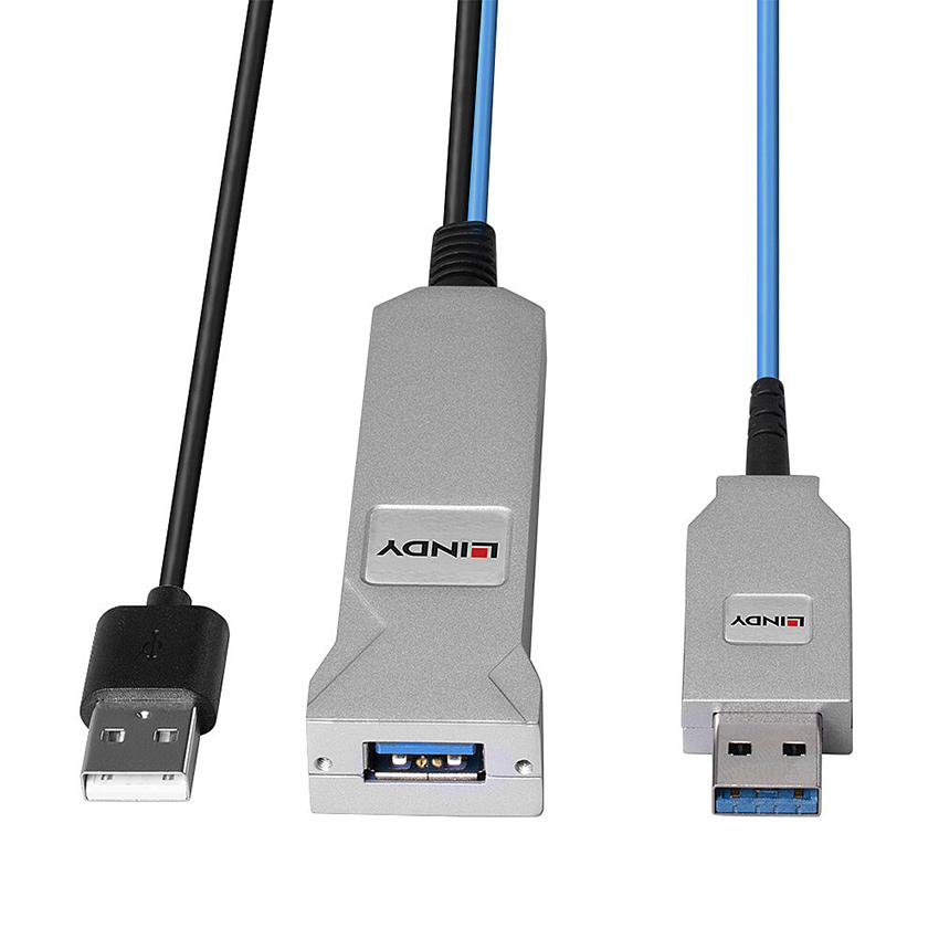 Lindy 43345 30m Fibre Optic USB 3.0 Cable