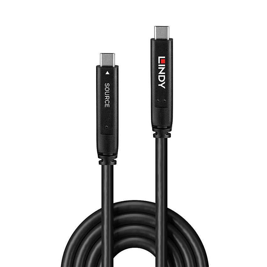 Lindy 43333 10m USB 3.2 Gen 2 & DP 1.4 Type C Hybrid Cable