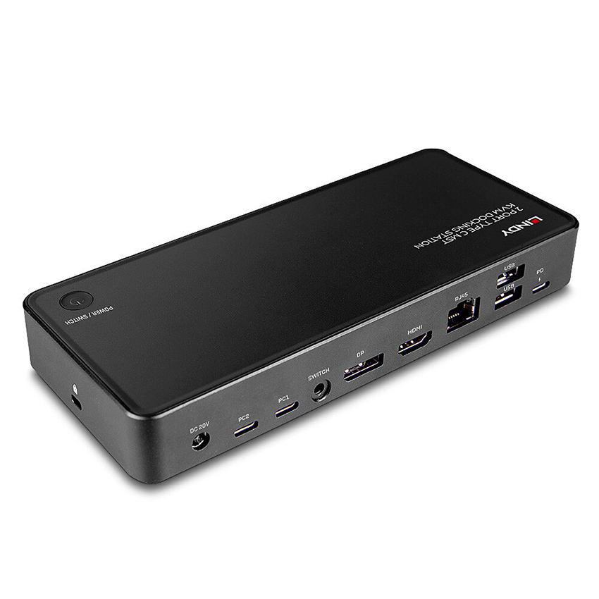 Lindy 43202 2 Port Type C MST KVM Docking Station