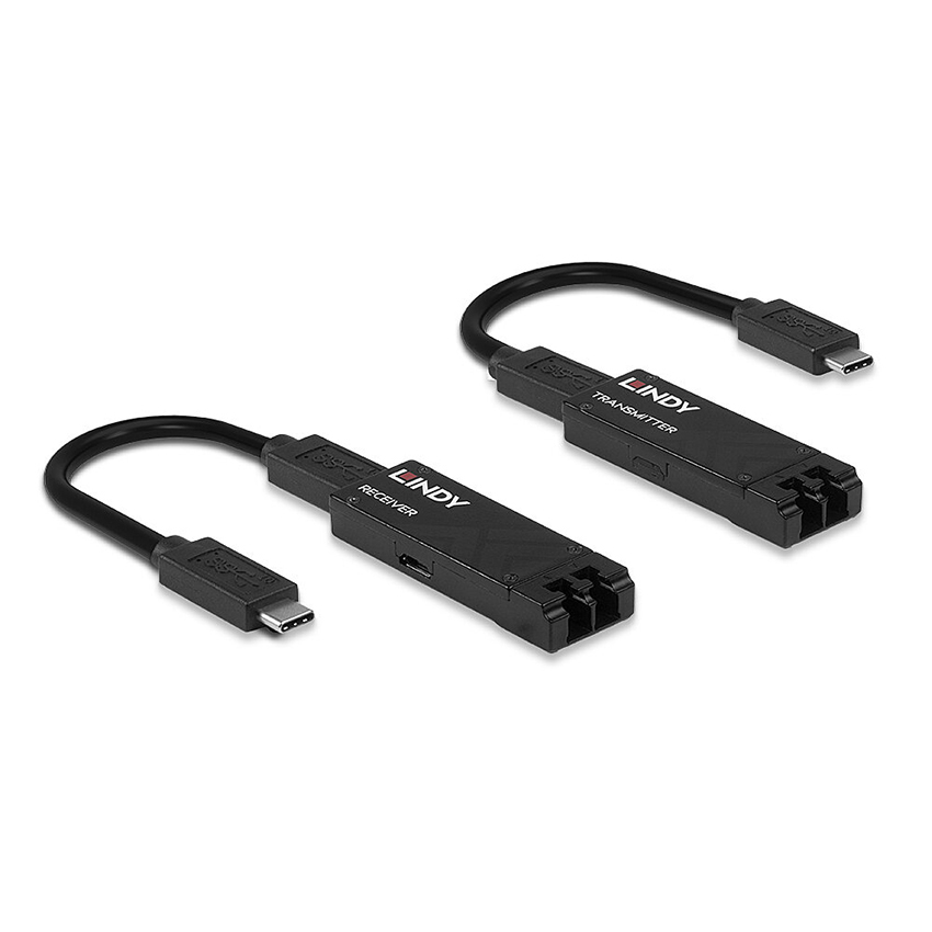 Lindy 43312 100m Fibre Optic USB 3.2 Type C Extender