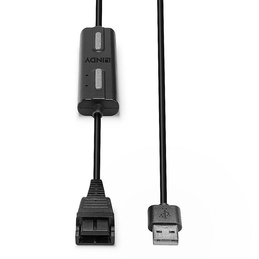 Lindy 42751 USB Type A to Plantronics Quick Disconnect Headset Adapter