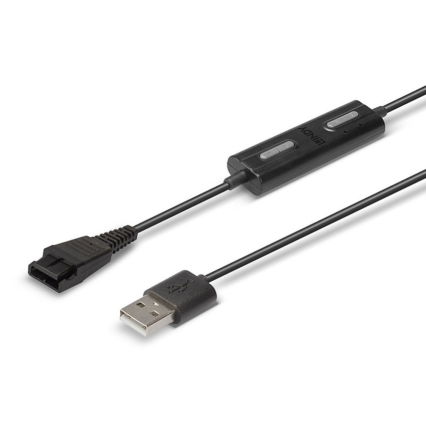 Lindy 42750 USB Type A to Jabra Quick Disconnect Headset Adapter