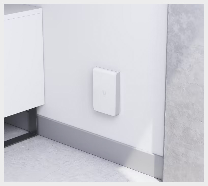 Ubiquiti U6-IW Wall-mounted WiFi 6 access point with a built-in PoE switch