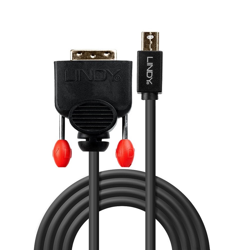 Lindy 41953 3m Mini DisplayPort to DVI Cable, Black