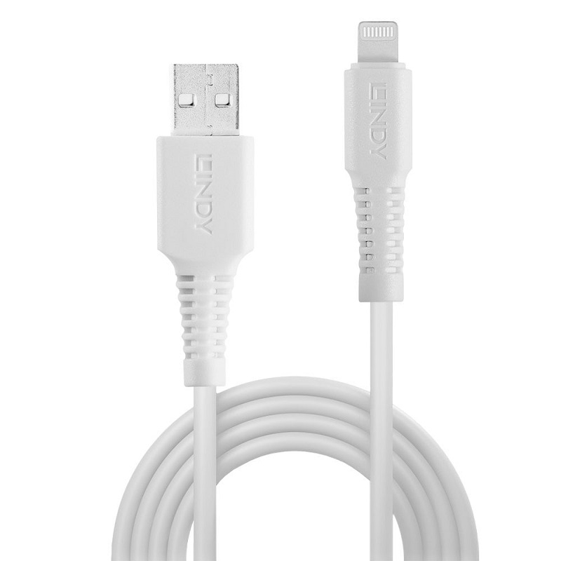 Lindy 31325 0.5m USB to Lightning Cable, White