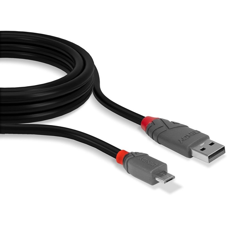 Lindy 36732 1m USB 2.0 Type A to Micro-B Cable