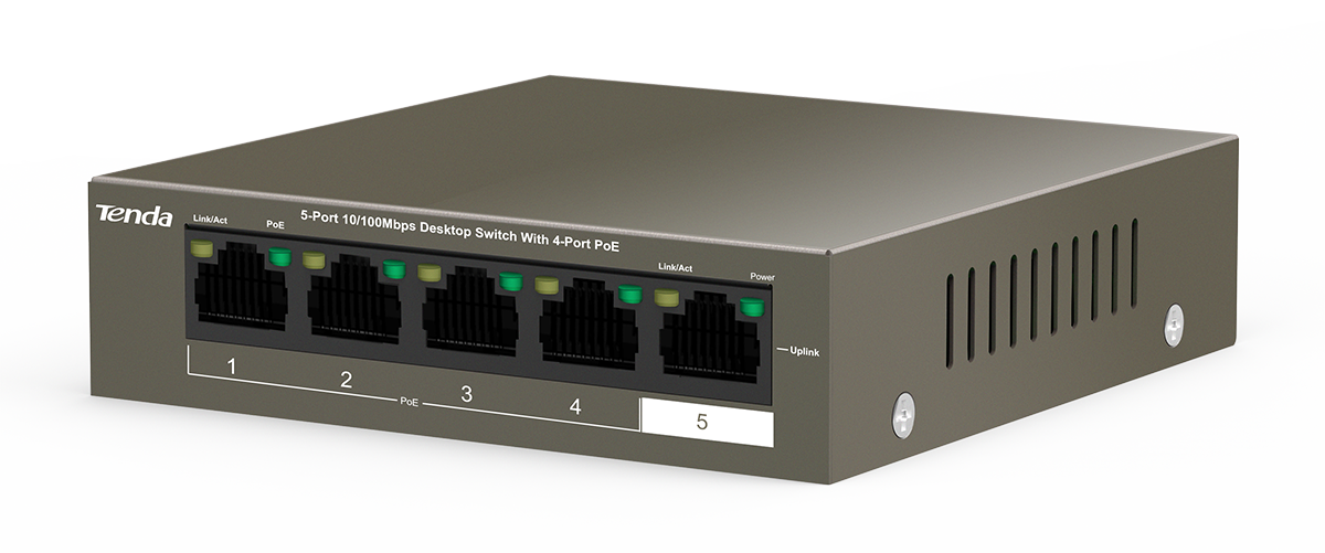 Tenda TEF1105P-4-38W Network Switch Unmanaged L2 Fast Ethernet