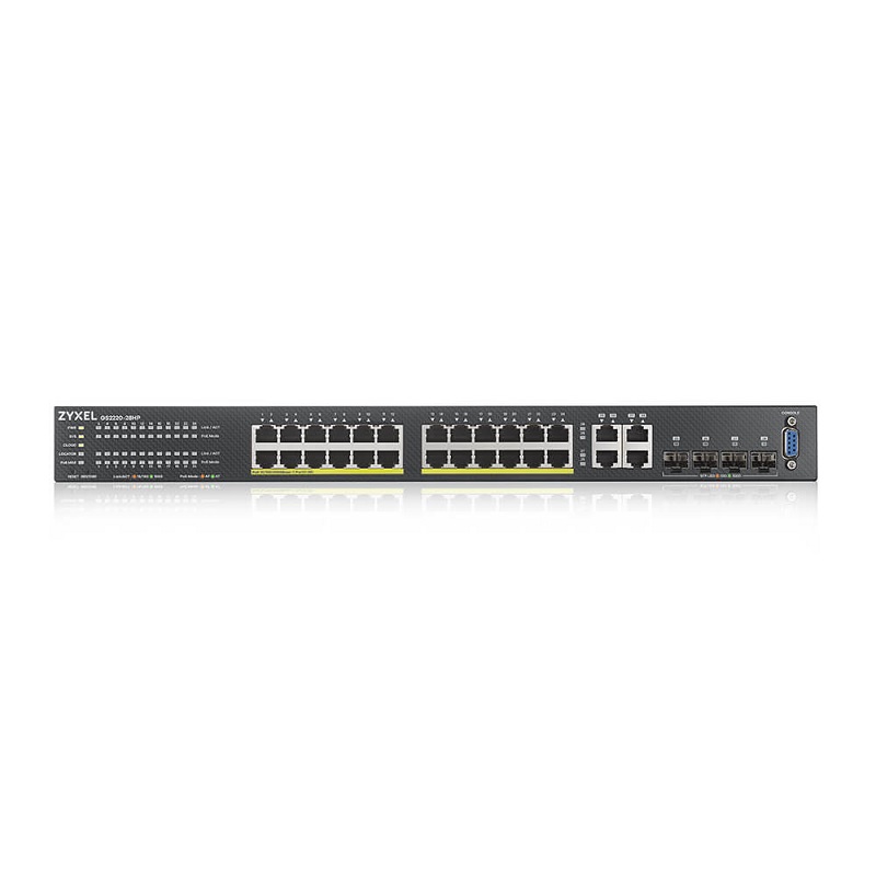 Zyxel GS2220-28HP 24-port Gigabit Ethernet L2 PoE Switch with GbE Uplink
