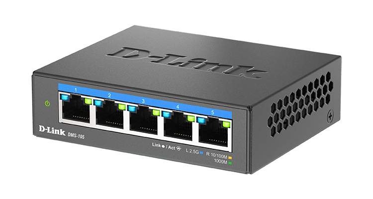 D-Link DMS-105 5-Port 2.5G Multi-Gigabit Unmanaged Desktop Switch