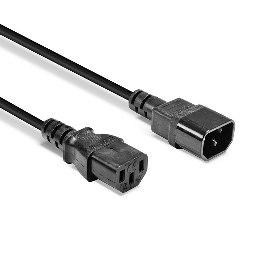 Lindy 30320 0.5m IEC Extension Cable, Black