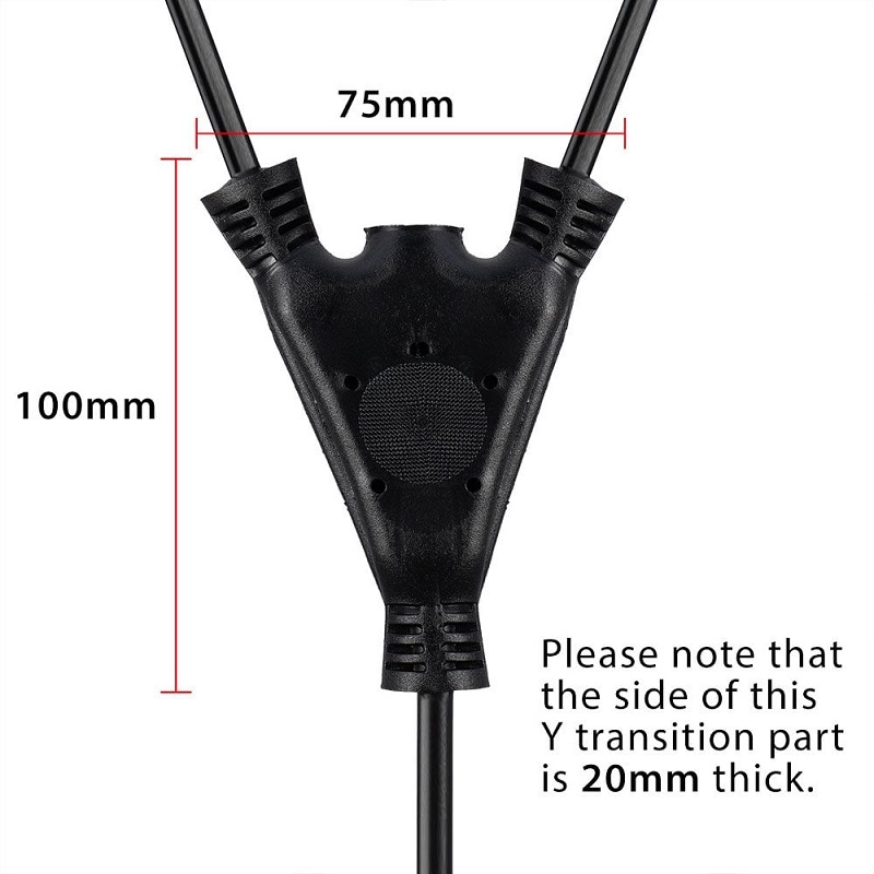 Lindy 30372 2.5m UK Plug to 2 x IEC C7 Splitter Ext Cable