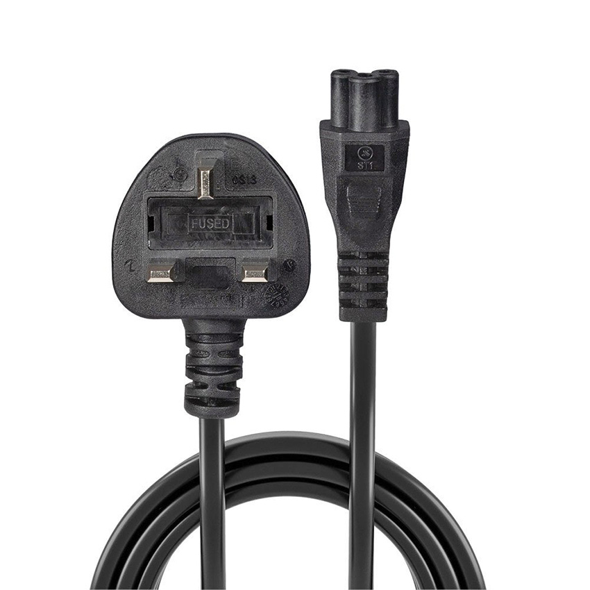 Lindy 30461 3m UK 3 Pin Plug to IEC C5 Power Cable
