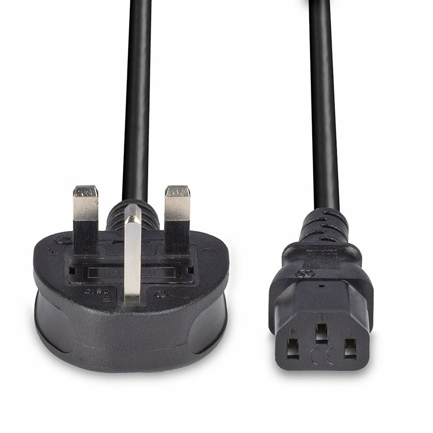 Lindy 30434 3m UK 3 Pin Plug To IEC C13 Mains Power Cable