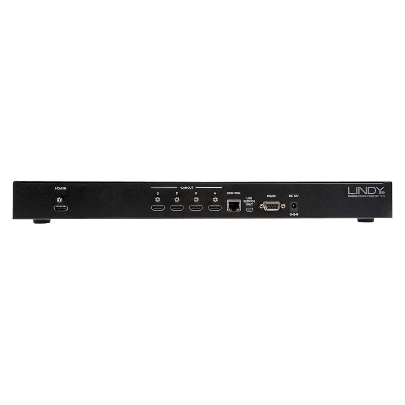 Lindy 38134 HDMI 1:4 Video Wall Cascadable Controller Scaler