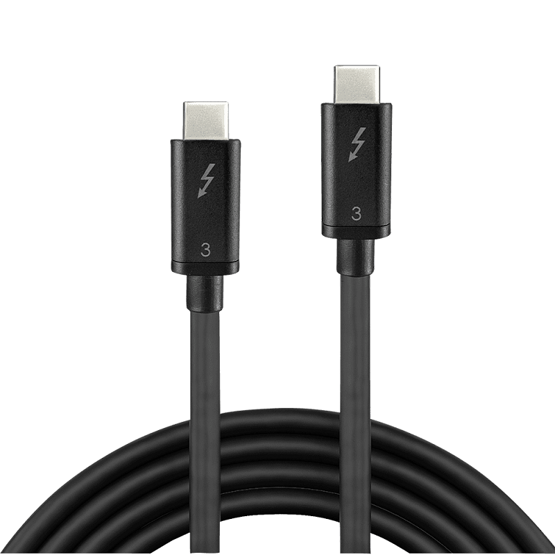 Lindy 41555 0.5m Thunderbolt 3 Cable. Black