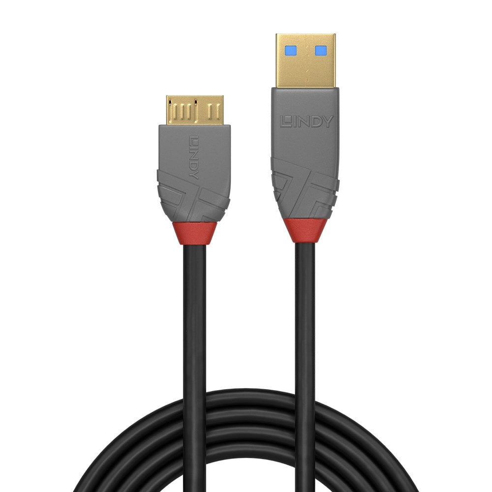 Lindy USB 3.2 Type A to Micro-B Cable - Anthra Line