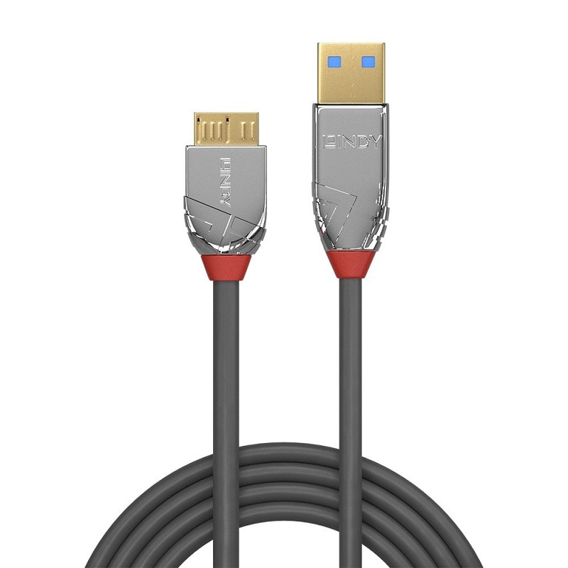 Lindy USB 3.2 Type A to Micro-B Cable 5Gbps Cromo Line