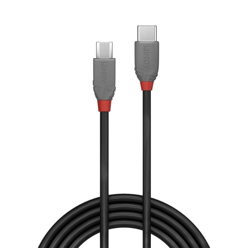 Lindy USB 2.0 Type C to Micro-B Cable Anthra Line