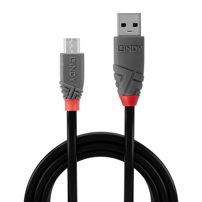 Lindy USB 2.0 Type A to Micro-B Cable - Anthra Line