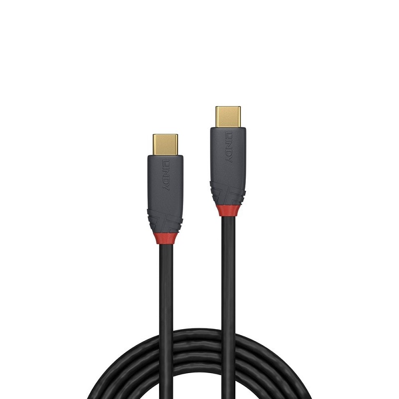 Lindy USB 3.2 Type C Cable. 5A PD 20Gbps Anthra Line