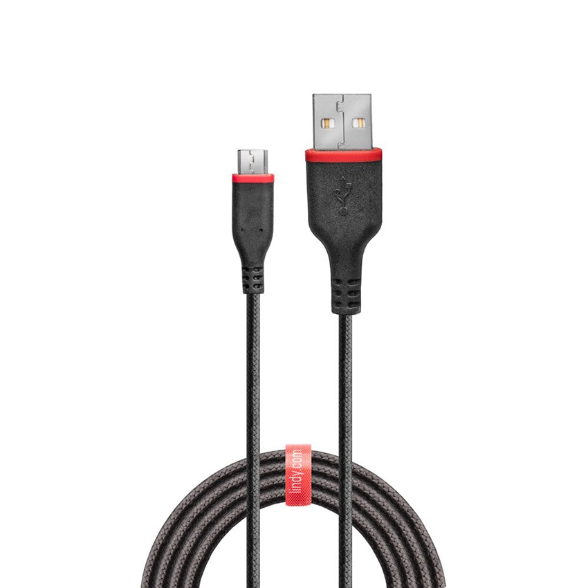 Lindy 36739 3m USB Type A to Micro-B Charge & Sync Cable