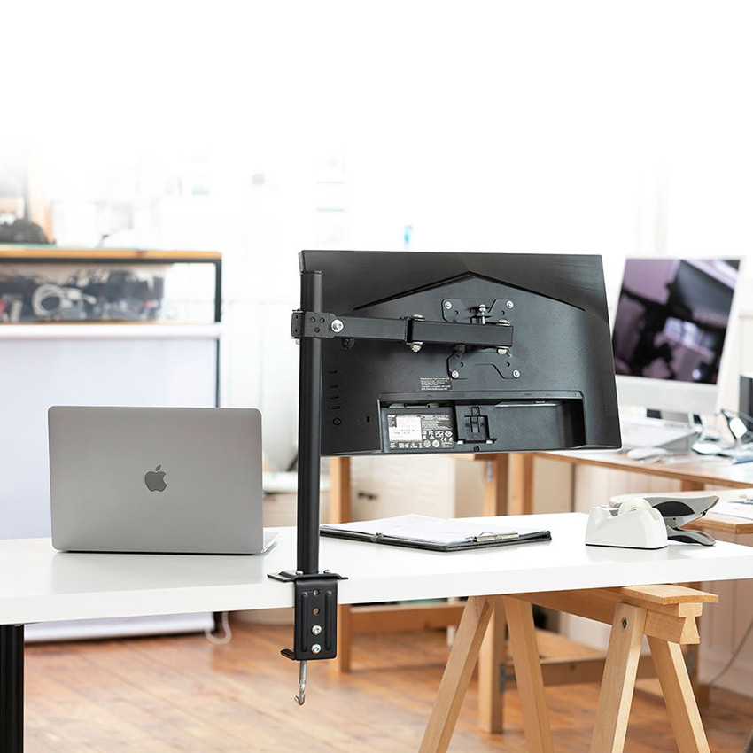 Lindy 40657 Single Display Bracket with Pole and Desk Clamp