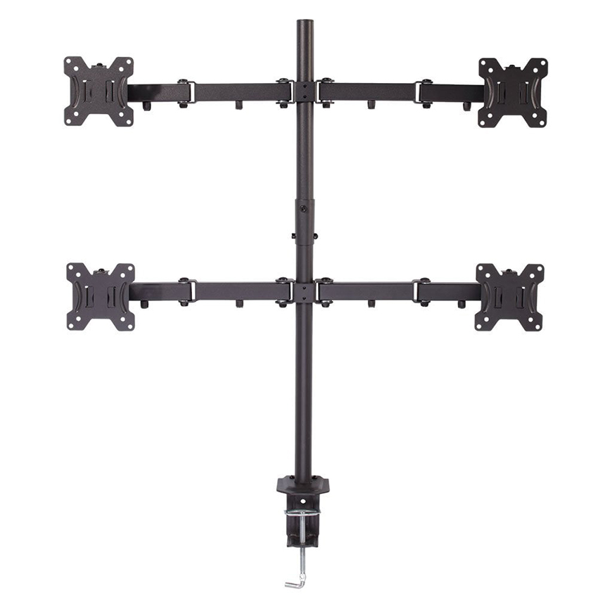 Lindy 40659 Quad Display Bracket with Pole and Desk Clamp