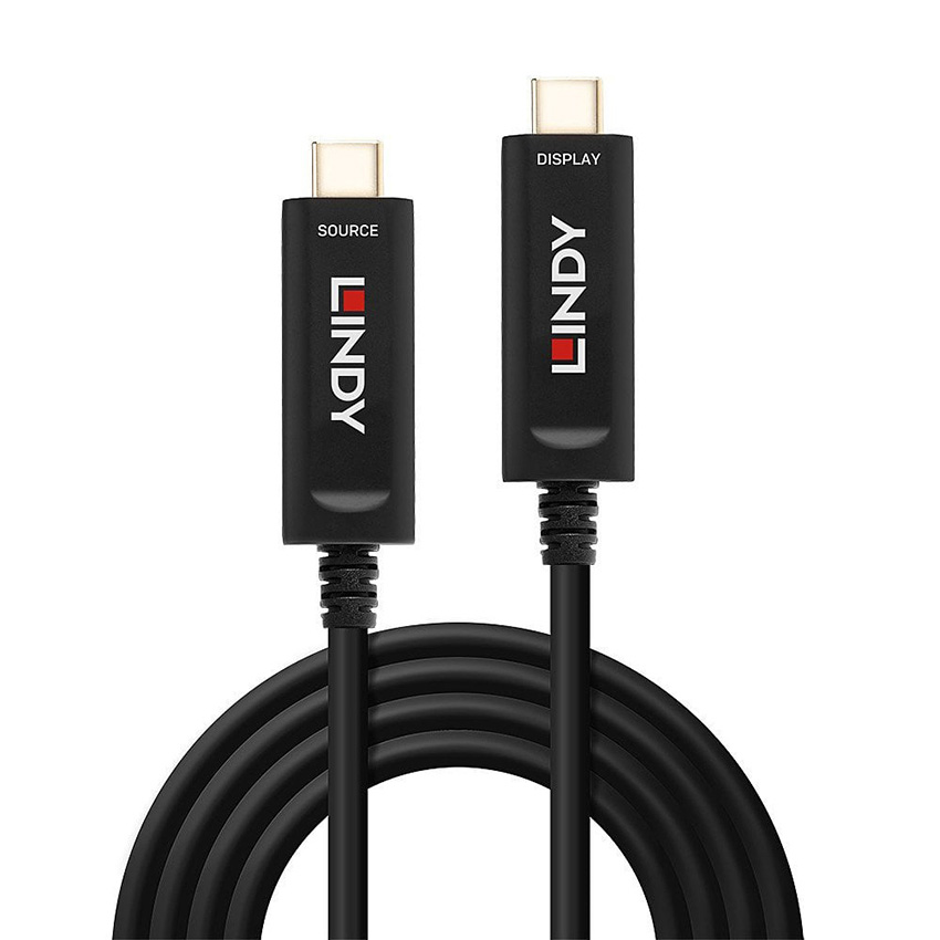 Lindy 38503 15m Fibre Optic Hybrid USB Type C Video Cable