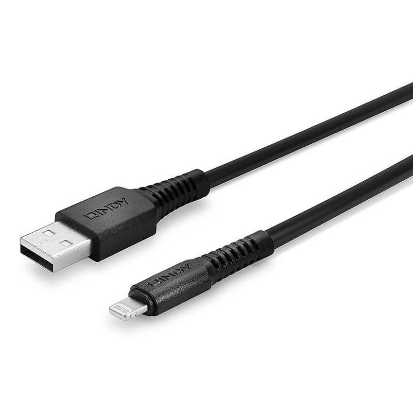Lindy 31322 3m USB to Lightning Cable, Black