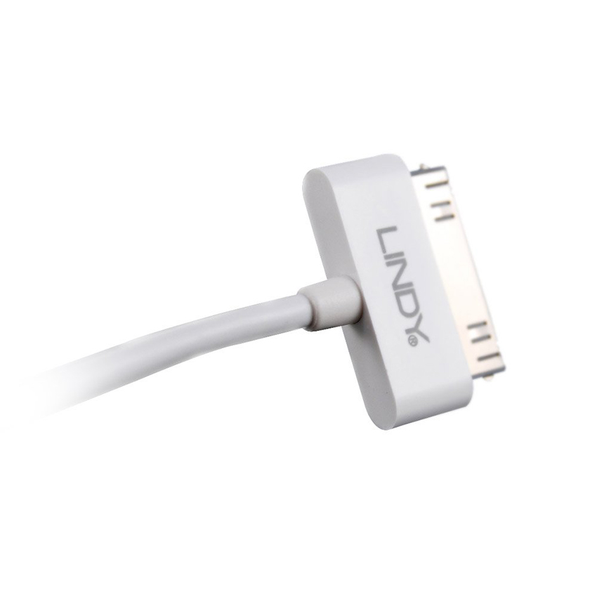 Lindy 31351 1m USB 2.0 to Apple Dock Cable, Made for iPod, iPhone & iPad