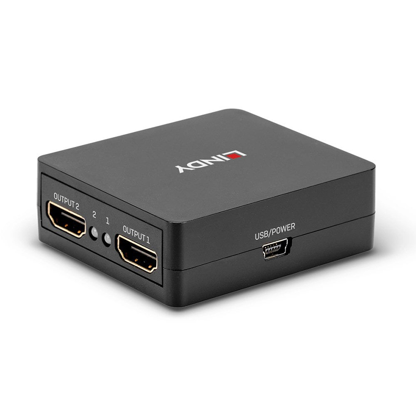Lindy 38358 2 Port HDMI 18G Splitter, Compact