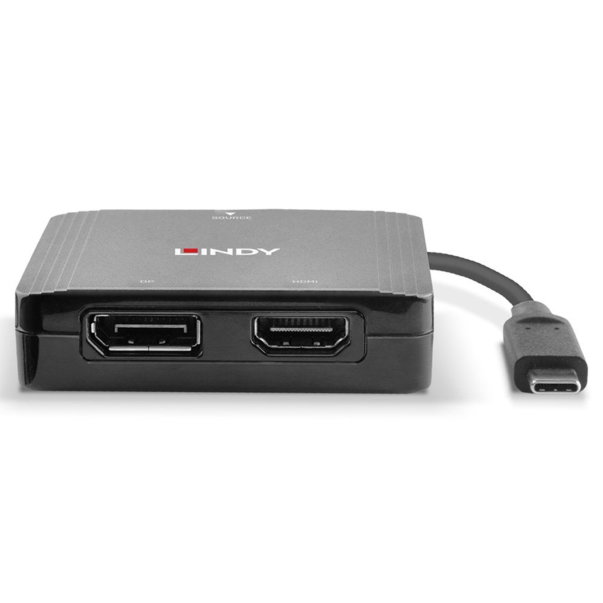 Lindy 43304 USB Type C to Dual Display Converter, MST Hub