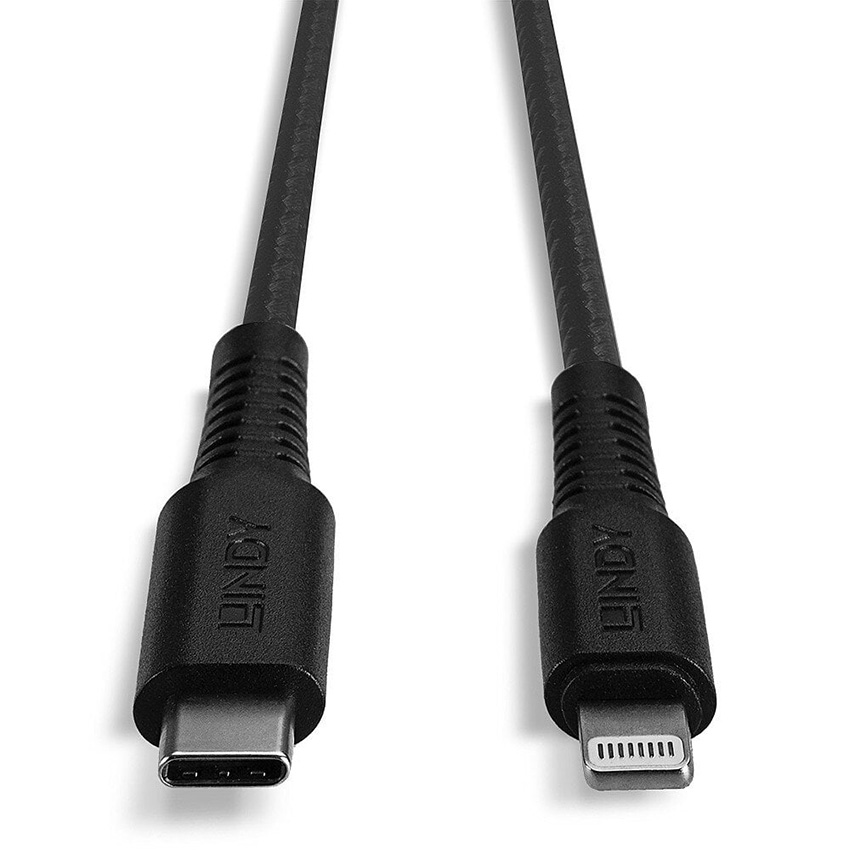 Lindy 31288 3m Reinforced USB Type C to Lightning Cable