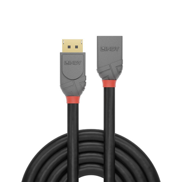 Lindy DisplayPort 1.4 Extension Cable, Anthra Line