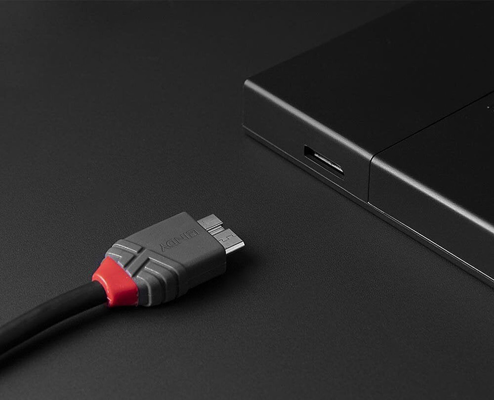 Lindy USB 3.2 Type C to Micro-B Cable, 5Gbps, Anthra Line