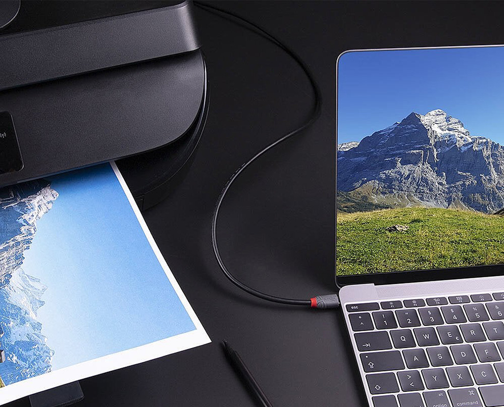 Lindy USB 3.2 Type C to B Cable, 5Gbps, Anthra Line