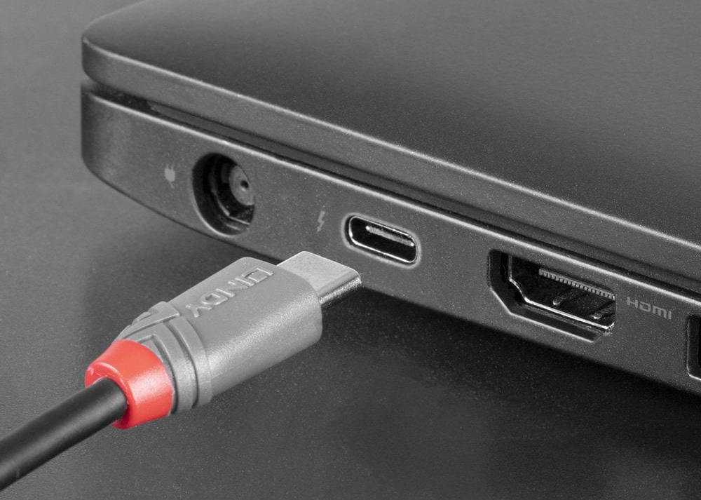 Lindy 36893 3m USB 2.0 Type C to Micro-B Cable, Anthra Line