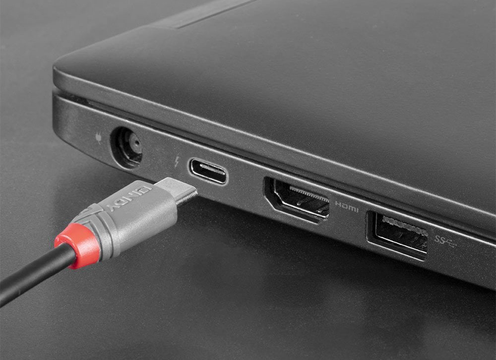 Lindy USB 2.0 Type C to B Cable, Anthra Line