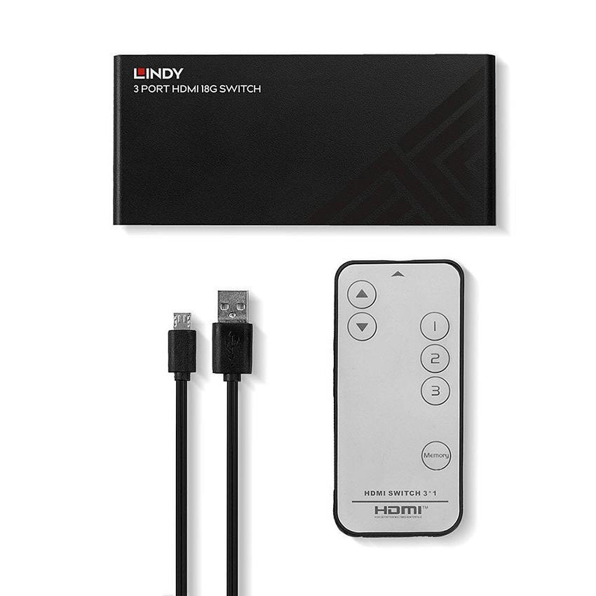 Lindy 38232 3 Port HDMI 18G Switch