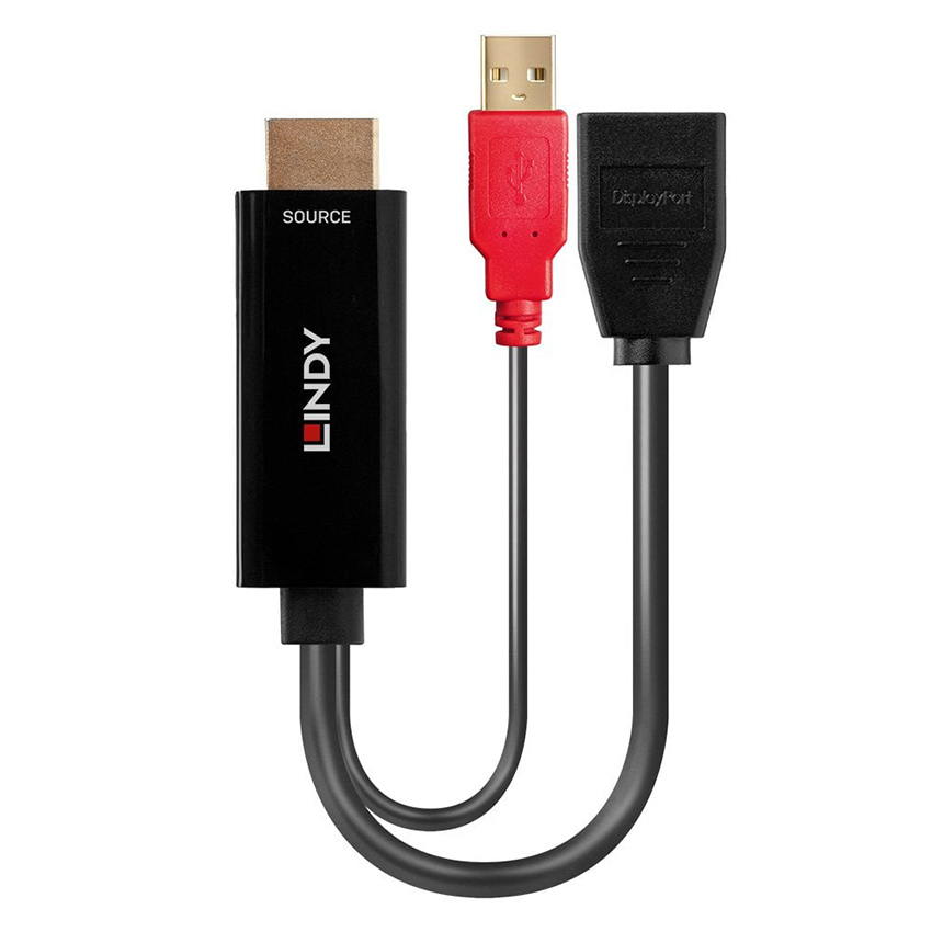 Lindy 38289 HDMI 18G to DisplayPort 1.2 Converter with USB Power