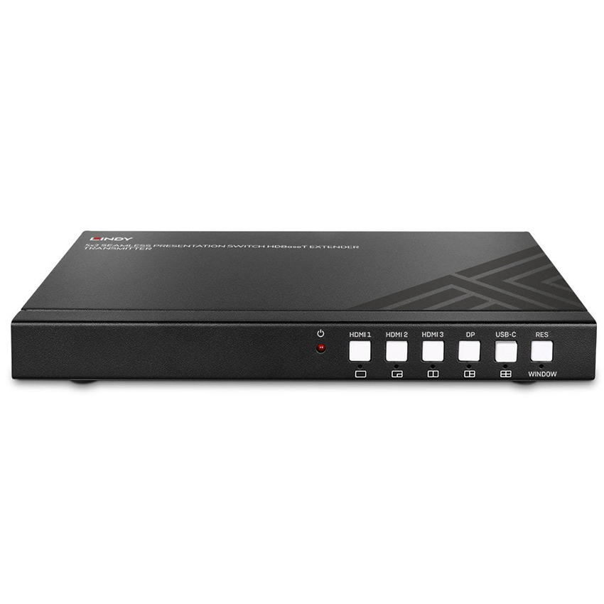 Lindy 38338 5 Port Seamless Presentation Switch HDBaseT Extender - Transmitter