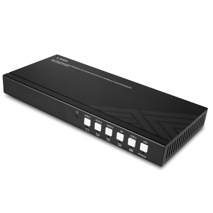 Lindy 38338 5 Port Seamless Presentation Switch HDBaseT Extender - Transmitter