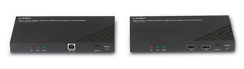 Lindy 38343 100m Cat.6 HDMI 4K60, Audio, IR & RS-232 HDBaseT KVM Extender
