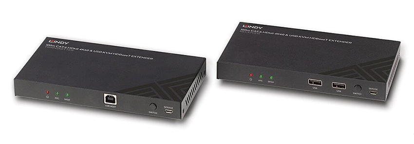 Lindy 38343 100m Cat.6 HDMI 4K60, Audio, IR & RS-232 HDBaseT KVM Extender