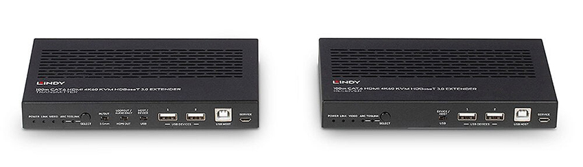 Lindy 38344 100m Cat.6A HDMI 4K60, Audio, IR & RS-232 HDBaseT 3.0 KVM Extender