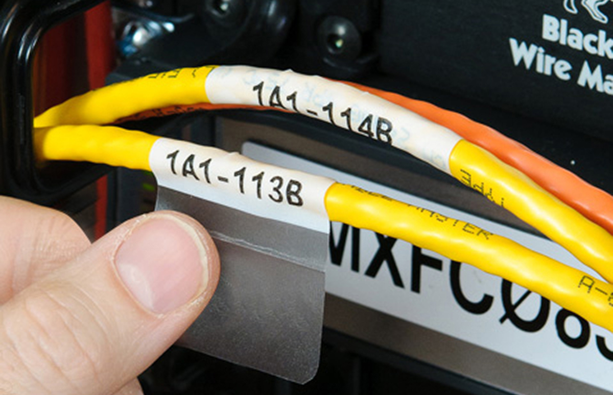 Brady B-427 White Self-laminating Vinyl Wire and Cable Labels