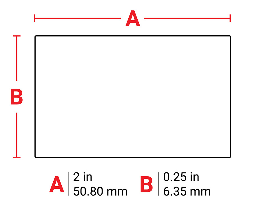 Brady B-727 139849 Matt White Polyimide High Temperature Labels 6.35 x 50.80mm