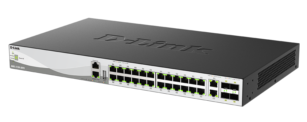 D-Link DMS-3130-30TS 30-Port Layer 3 Stackable Multi-Gigabit Managed Switch